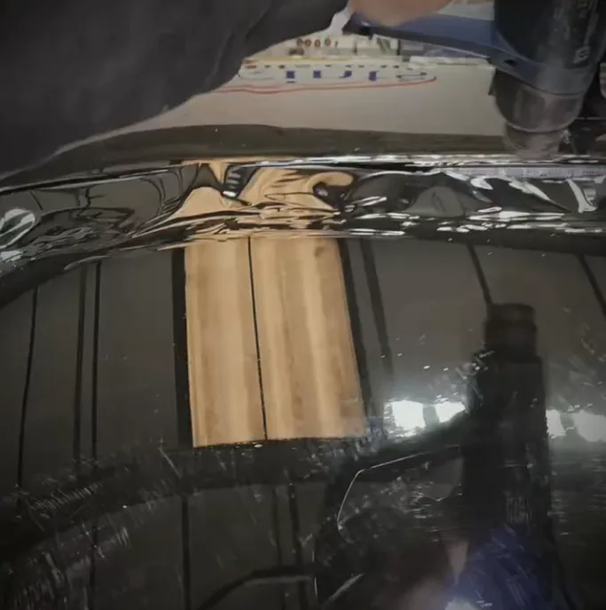 Wrap installation with heat gun
